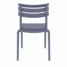 Compamia Helen Resin Outdoor Chair In Dark Gray - Back - Compamia Helen Resin Outdoor Chair In Dark Gray - Back