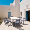 Compamia Helen Resin Outdoor Chair In Dark Gray - Lifestyle
