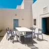 Compamia Helen Resin Outdoor Chair In Dark Gray - Lifestyle - Compamia Helen Resin Outdoor Chair In Dark Gray - Lifestyle