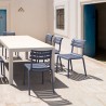 Compamia Helen Resin Outdoor Chair In Dark Gray - Lifestyle 2