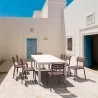Compamia Helen Resin Outdoor Chair In Marsala - Lifestyle 2 - Compamia Helen Resin Outdoor Chair In Marsala - Lifestyle 2