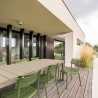 Compamia Helen Resin Outdoor Chair In Olive Green - Lifestyle 