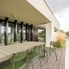 Compamia Helen Resin Outdoor Chair In Olive Green - Lifestyle  - Compamia Helen Resin Outdoor Chair In Olive Green - Lifestyle 