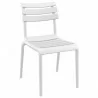 Compamia Helen Resin Outdoor Chair In White - Angled - Compamia Helen Resin Outdoor Chair In White - Angled