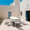 Compamia Helen Resin Outdoor Chair In White - Lifestyle 6 - Compamia Helen Resin Outdoor Chair In White - Lifestyle 6