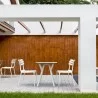 Compamia Helen Resin Outdoor Chair In White - Lifestyle 4 - Compamia Helen Resin Outdoor Chair In White - Lifestyle 4