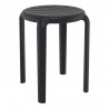 Compamia Tom Resin Dining Stool in Black - Angled
