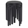 Compamia Tom Resin Dining Stool in Black - Stacked