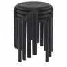 Compamia Tom Resin Dining Stool in Black - Stacked - Compamia Tom Resin Dining Stool in Black - Stacked