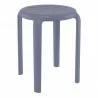 Compamia Tom Resin Dining Stool in Dark Gray - Angled - Compamia Tom Resin Dining Stool in Dark Gray - Angled