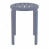 Compamia Tom Resin Dining Stool in Dark Gray - Front - Compamia Tom Resin Dining Stool in Dark Gray - Front