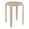 Compamia Tom Resin Dining Stool in Taupe - Angled