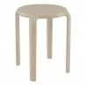 Compamia Tom Resin Dining Stool in Taupe - Angled - Compamia Tom Resin Dining Stool in Taupe - Angled