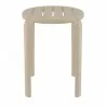 Compamia Tom Resin Dining Stool in Taupe - Front - Compamia Tom Resin Dining Stool in Taupe - Front