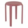 Compamia Tom Resin Dining Stool in Marsala - Angled - Compamia Tom Resin Dining Stool in Marsala - Angled