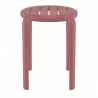 Compamia Tom Resin Dining Stool in Marsala - Side - Compamia Tom Resin Dining Stool in Marsala - Side