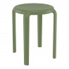 Compamia Tom Resin Dining Stool in Olive Green - Angled