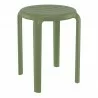 Compamia Tom Resin Dining Stool in Olive Green - Angled - Compamia Tom Resin Dining Stool in Olive Green - Angled