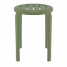 Compamia Tom Resin Dining Stool in Olive Green - Front