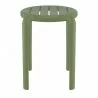 Compamia Tom Resin Dining Stool in Olive Green - Front - Compamia Tom Resin Dining Stool in Olive Green - Front