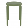 Compamia Tom Resin Dining Stool in Olive Green - Side