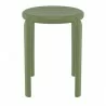 Compamia Tom Resin Dining Stool in Olive Green - Side - Compamia Tom Resin Dining Stool in Olive Green - Side