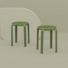 Compamia Tom Resin Dining Stool in Olive Green - Lifestyle