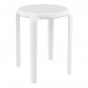 Compamia Tom Resin Dining Stool in White - Angled