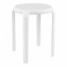 Compamia Tom Resin Dining Stool in White - Angled - Compamia Tom Resin Dining Stool in White - Angled