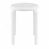 Compamia Tom Resin Dining Stool in White - Side - Compamia Tom Resin Dining Stool in White - Side