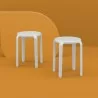 Compamia Tom Resin Dining Stool in White - Lifestyle - Compamia Tom Resin Dining Stool in White - Lifestyle