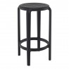 Compamia Tom Resin Counter Stool in Black - Angled View