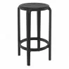 Compamia Tom Resin Counter Stool in Black - Angled View - Compamia Tom Resin Counter Stool in Black - Angled View