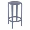 Compamia Tom Resin Counter Stool in Dark Gray - Angled - Compamia Tom Resin Counter Stool in Dark Gray - Angled