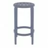 Compamia Tom Resin Counter Stool in Dark Gray - Front - Compamia Tom Resin Counter Stool in Dark Gray - Front