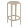 Compamia Tom Resin Counter Stool in Taupe - Angled