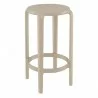Compamia Tom Resin Counter Stool in Taupe - Angled - Compamia Tom Resin Counter Stool in Taupe - Angled