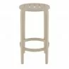 Compamia Tom Resin Counter Stool in Taupe - Front - Compamia Tom Resin Counter Stool in Taupe - Front