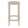 Compamia Tom Resin Counter Stool in Taupe - Side
