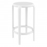 Compamia Tom Resin Counter Stool in White - Angled