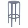 Compamia Tom Resin Bar Stool in Dark Gray - ngled - Compamia Tom Resin Bar Stool in Dark Gray - ngled