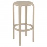 Compamia Tom Resin Bar Stool in Taupe - Angled VIew