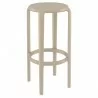 Compamia Tom Resin Bar Stool in Taupe - Angled VIew - Compamia Tom Resin Bar Stool in Taupe - Angled VIew