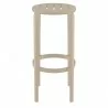 Compamia Tom Resin Bar Stool in Taupe - Front - Compamia Tom Resin Bar Stool in Taupe - Front