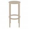 Compamia Tom Resin Bar Stool in Taupe - Side