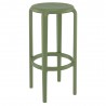 Compamia Tom Resin Bar Stool in Olive Green - Angled