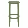 Compamia Tom Resin Bar Stool in Olive Green - Front - Compamia Tom Resin Bar Stool in Olive Green - Front