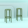 Compamia Tom Resin Bar Stool in Olive Green - Liefstyle