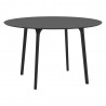 Compamia Maya 47 inch Outdoor Round Dining Table in Black - Top Angled