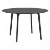 Compamia Maya 47 inch Outdoor Round Dining Table in Black - Top Angled - Compamia Maya 47 inch Outdoor Round Dining Table in Black - Top Angled